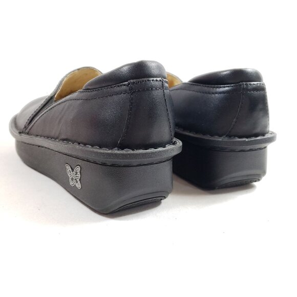 Alegria By Pg Lite Womens Size 6.5 Leather Slip-On Clogs Black - Picture 5 of 9